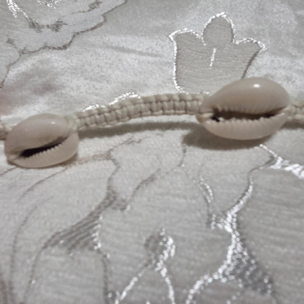 Homemade seashell choker necklace